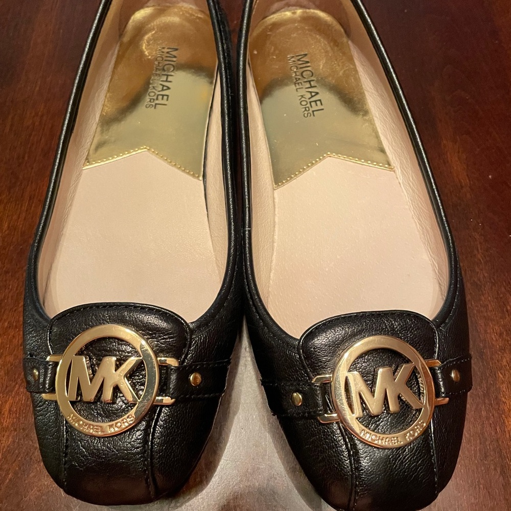 black Michael Kors ballet flats
